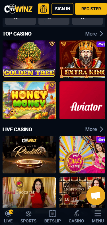 Cwinz Casino Download Mobiele App